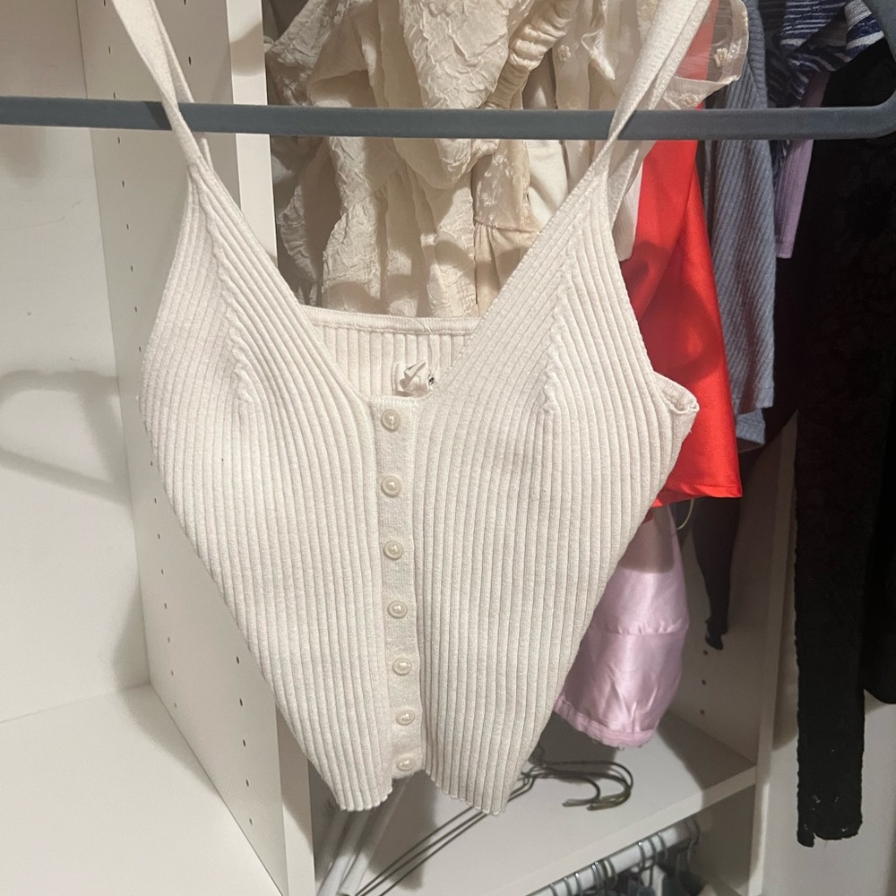 Aerie V Neck Cropped Tank Top M